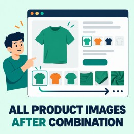Todas as imagens após a combinação - módulo PrestaShop